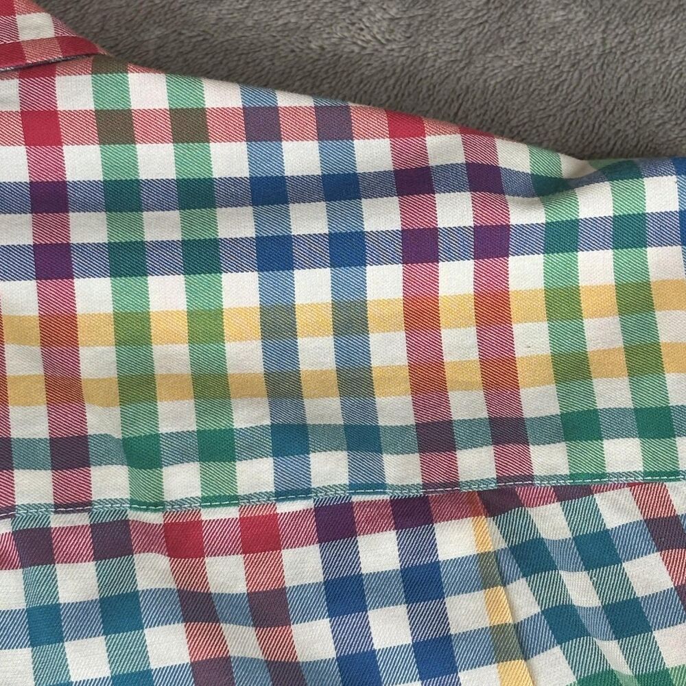 Southern Tide Shirt Mens Medium Multicolor Gingham Classic Fit Button Down Plaid - Picture 12 of 13